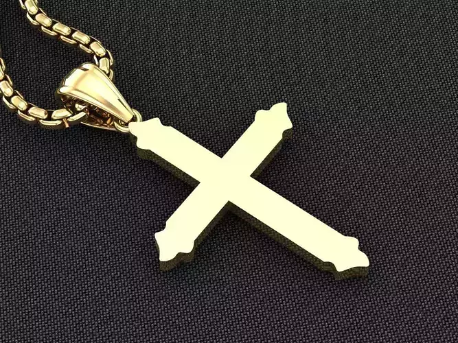 High Cross Pendant Light Gold 18K 3CP081