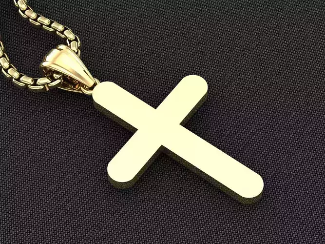 High Cross Pendant Light Gold 18K 3CP077