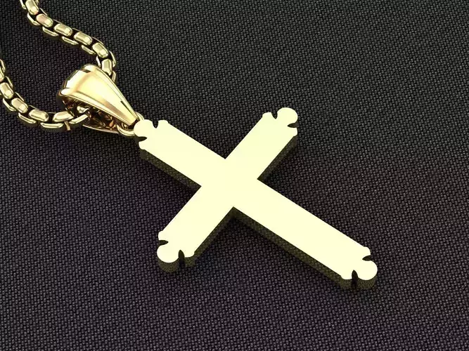 High Cross Pendant Light Gold 18K 3CP074