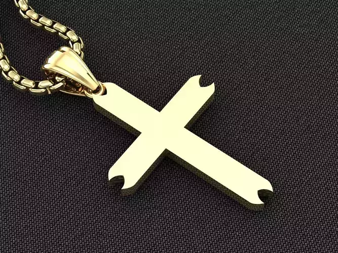 High Cross Pendant Light Gold 18K 3CP073