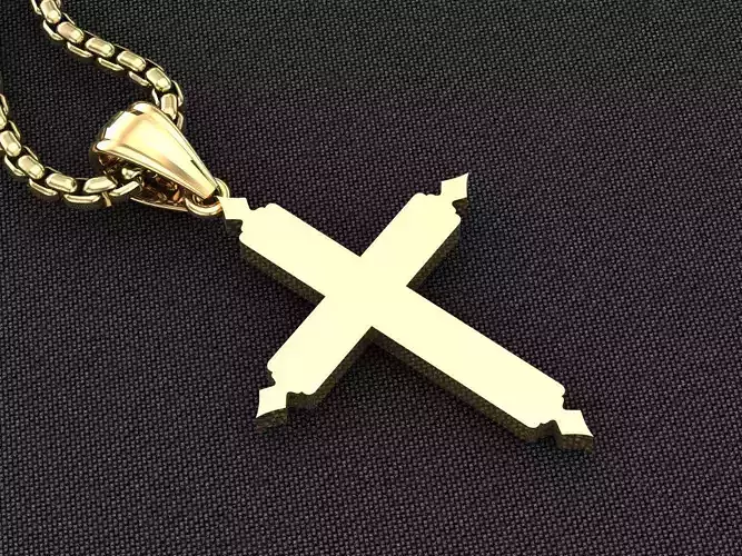 High Cross Pendant Light Gold 18K 3CP071