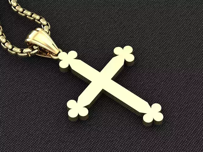 High Cross Pendant Light Gold 18K 3CP070