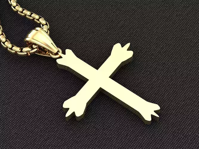 High Cross Pendant Light Gold 18K 3CP067