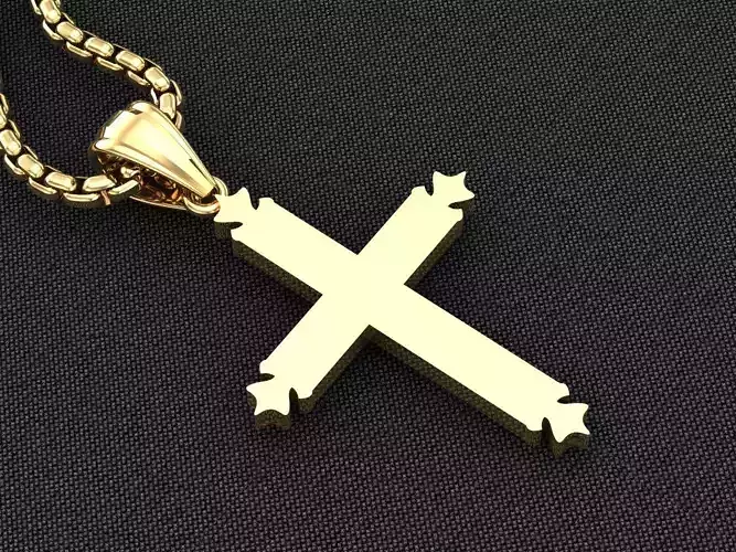 High Cross Pendant Light Gold 18K 3CP064