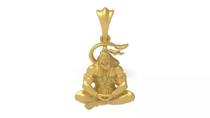 Hanumanji Pendant 3Dprint file-1