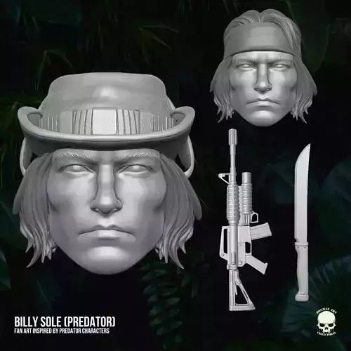 Billy Sole Predator fan art 3D printable For Action Figures 3D print model