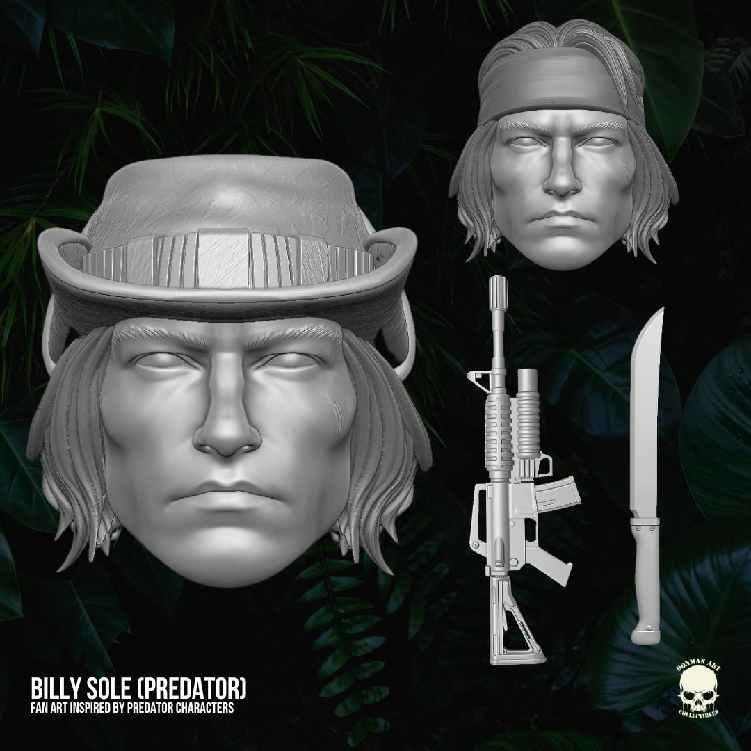 Billy Sole Predator fan art 3D printable For Action Figures 3D print model_5