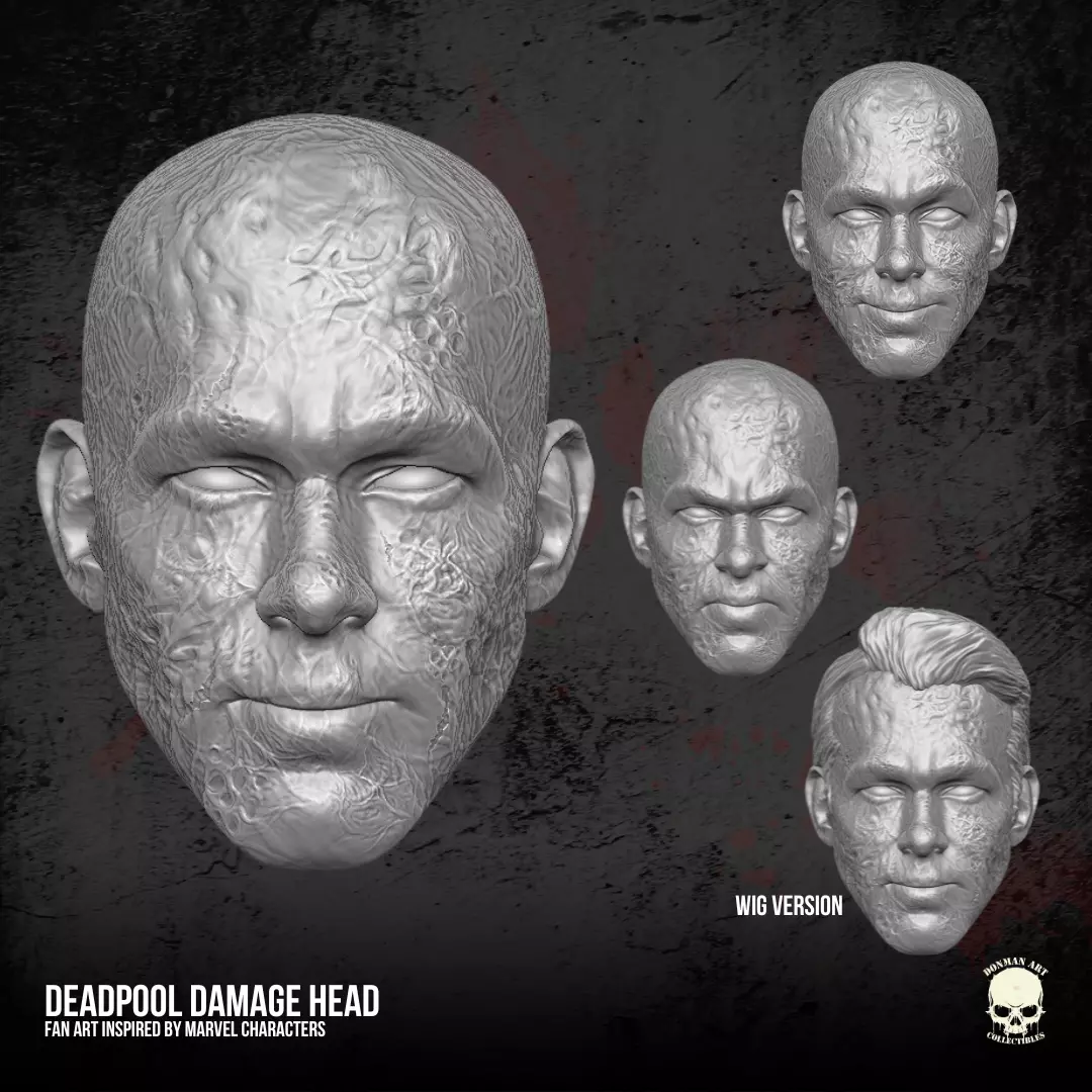 Deadpool Damage 3D printable File For Action Figures 3D print model
