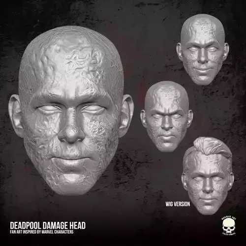 Deadpool Damage 3D printable File For Action Figures 3D print model