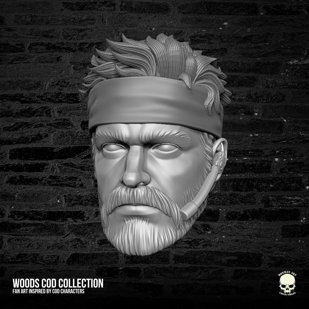 Woods Call of Duty 3D printable file for action figures 3D print model_7