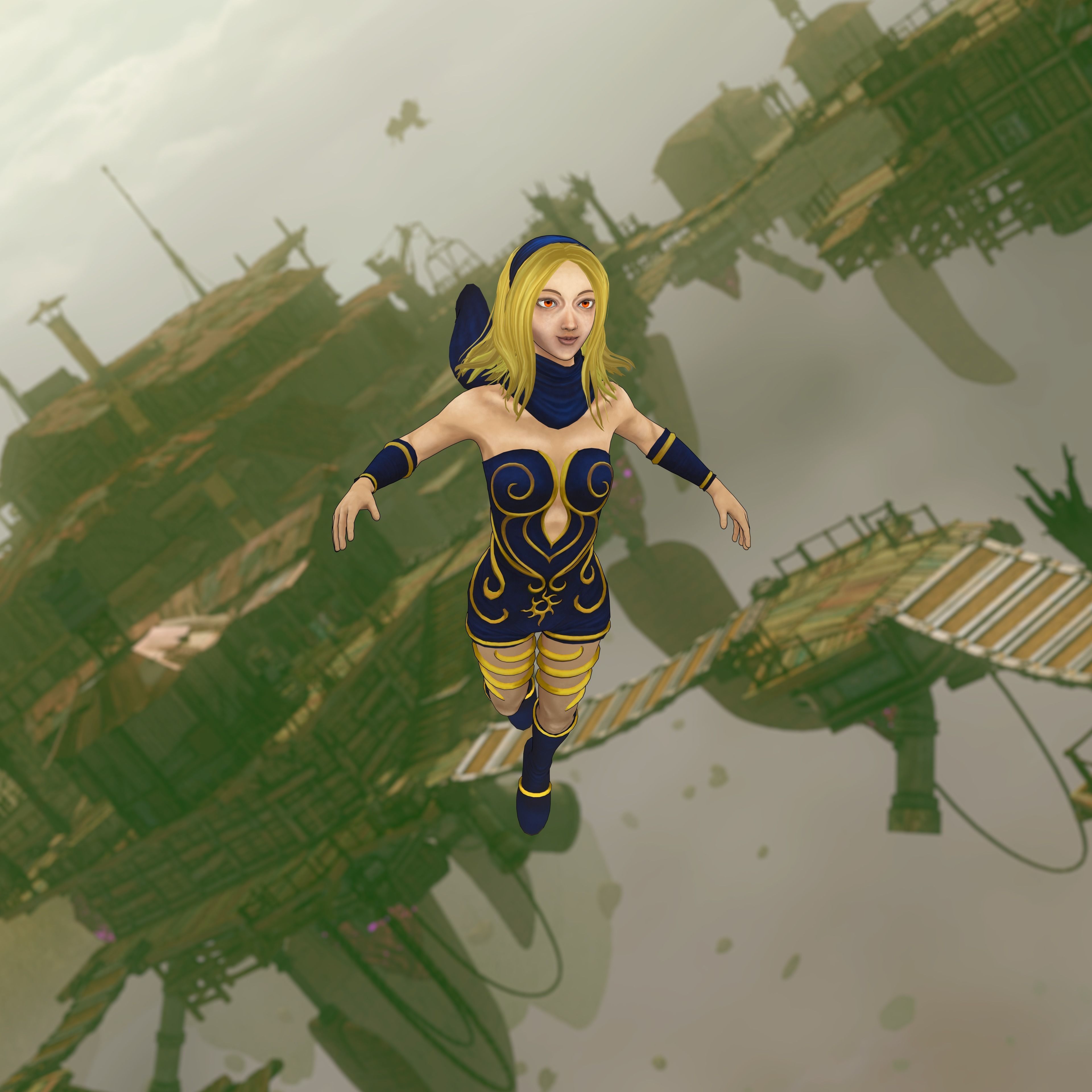 Kat - Gravity Rush Low-poly 3D model_5