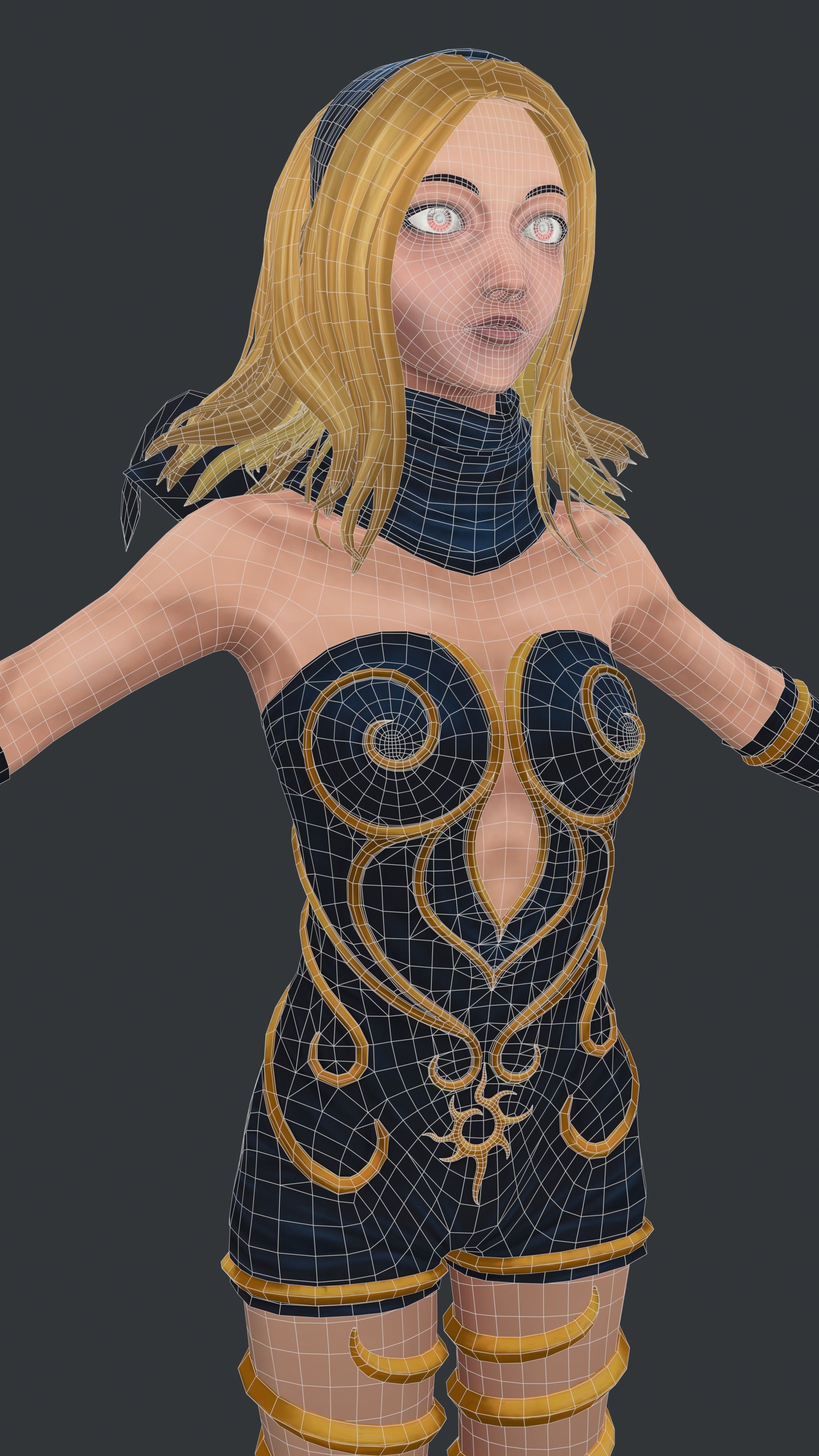 Kat - Gravity Rush Low-poly 3D model_4
