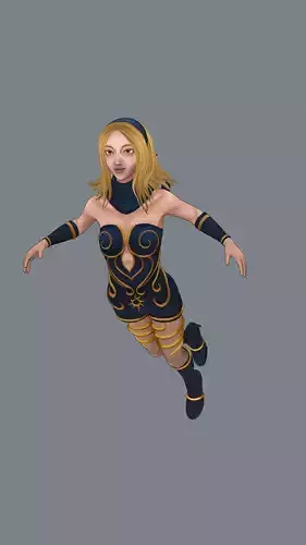 Kat - Gravity Rush Low-poly 3D model