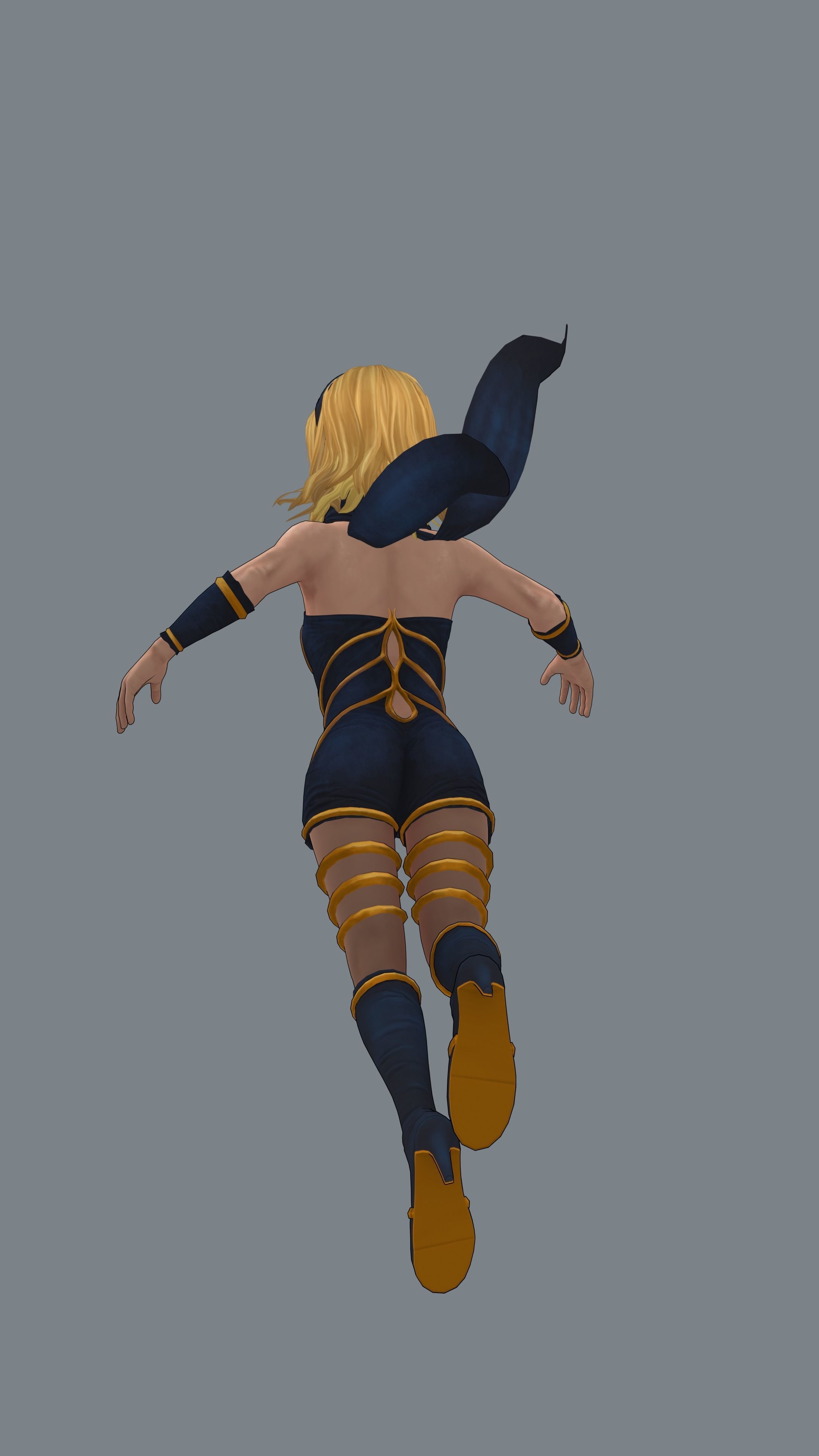 Kat - Gravity Rush Low-poly 3D model_11