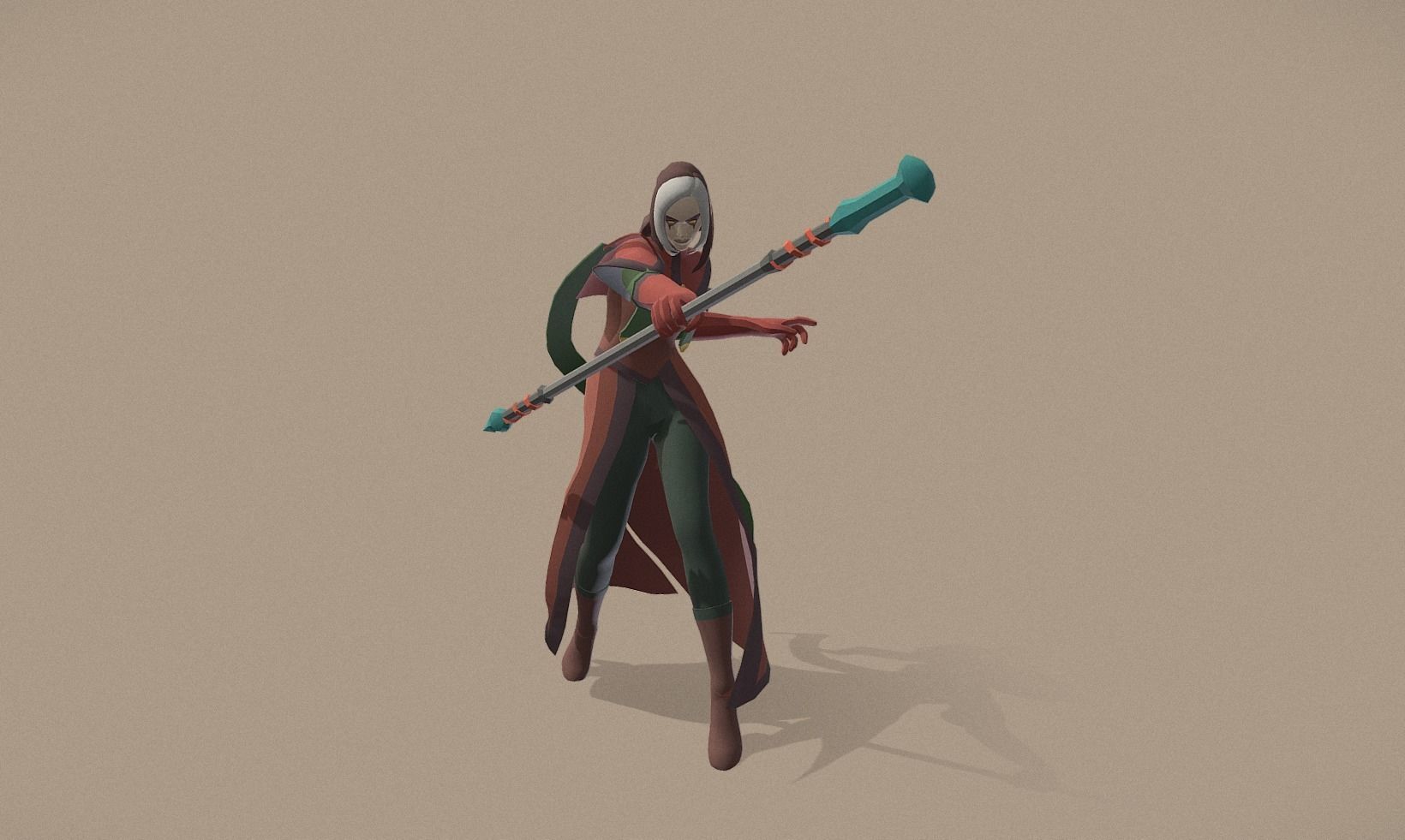 Polygon Art RPG - Luna Firemantle Low-poly 3D model_3