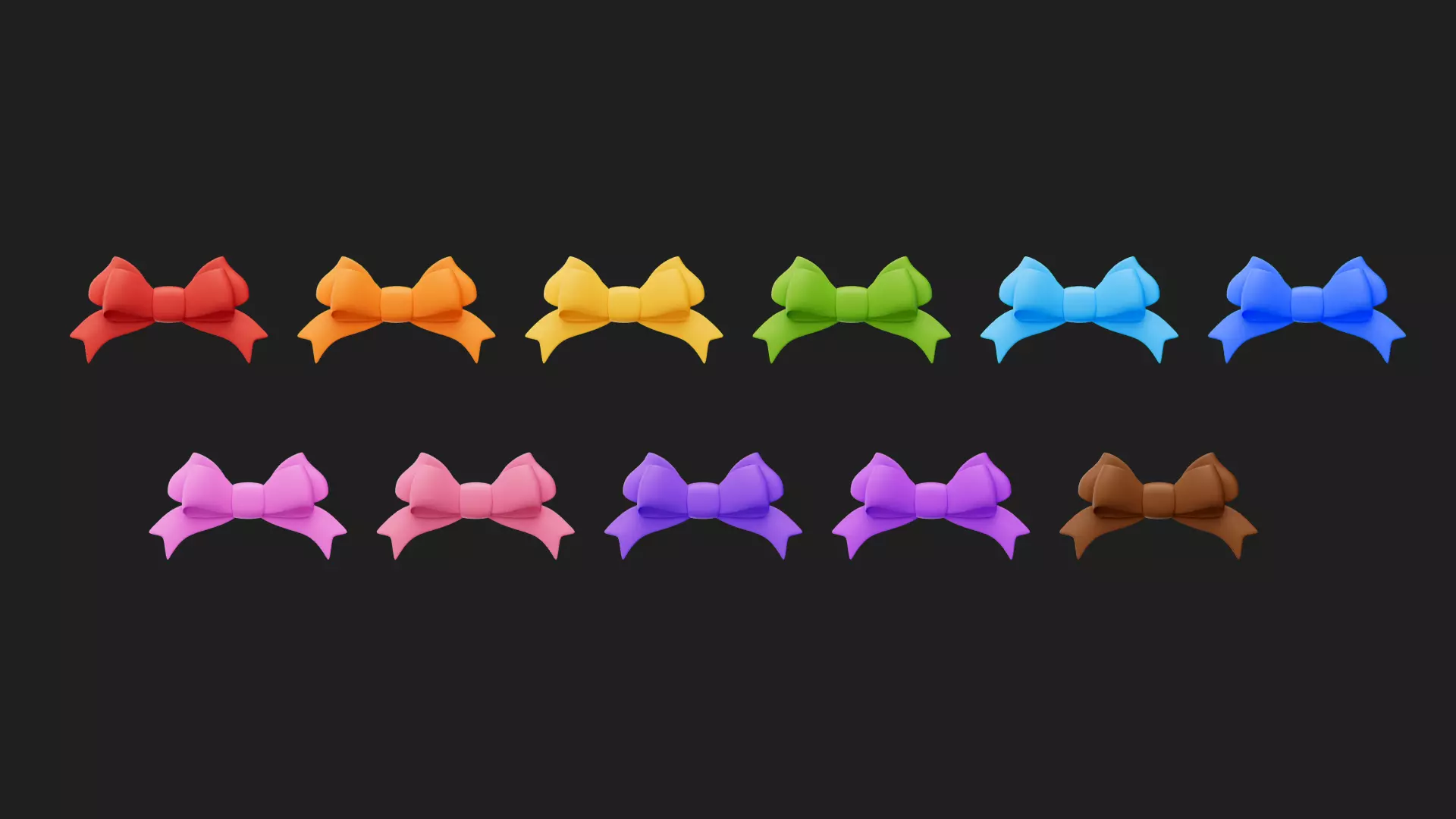 Cartoon Bow Low-poly 3D model_0