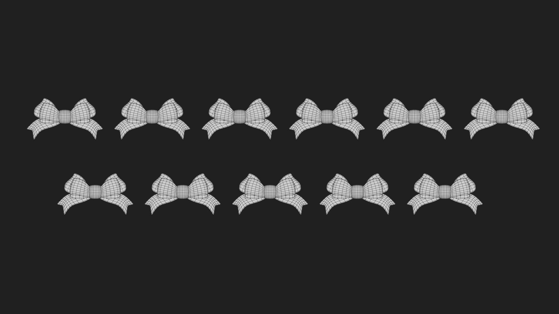 Cartoon Bow Low-poly 3D model_1