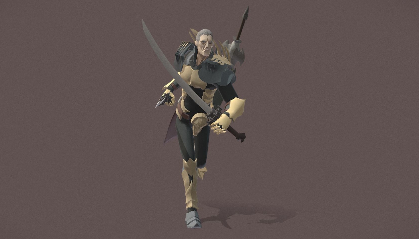 Polygon Art RPG - Grim Darkblade Low-poly 3D model_7