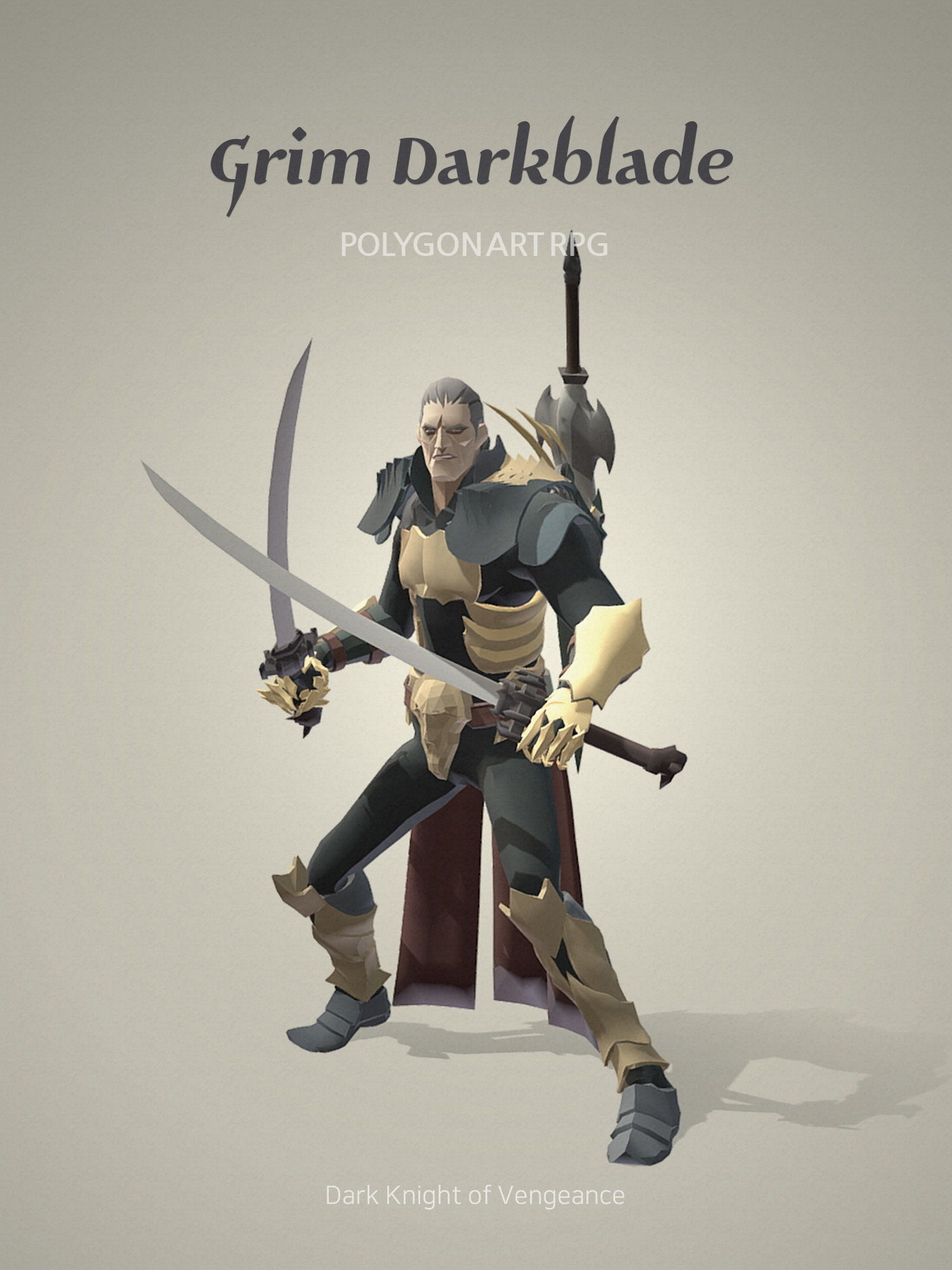 Polygon Art RPG - Grim Darkblade Low-poly 3D model_1
