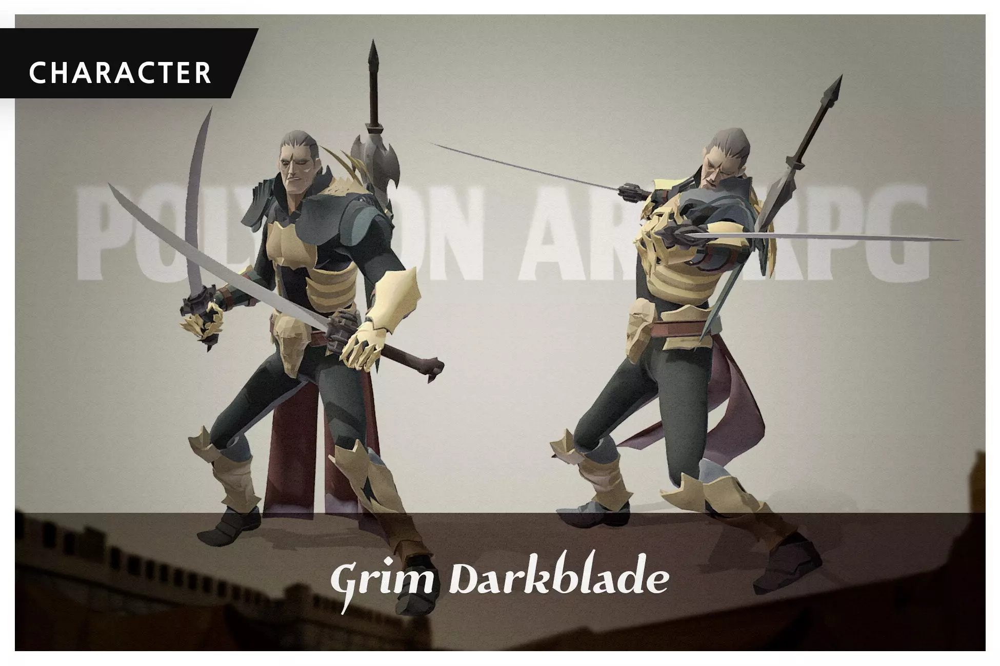 Polygon Art RPG - Grim Darkblade Low-poly 3D model_0