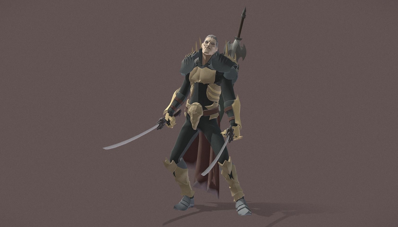 Polygon Art RPG - Grim Darkblade Low-poly 3D model_6