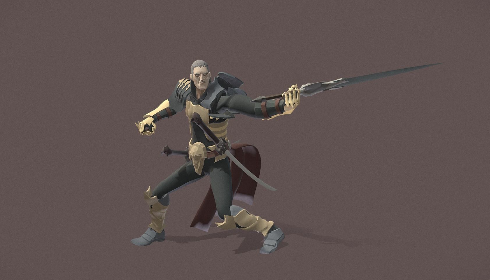 Polygon Art RPG - Grim Darkblade Low-poly 3D model_3