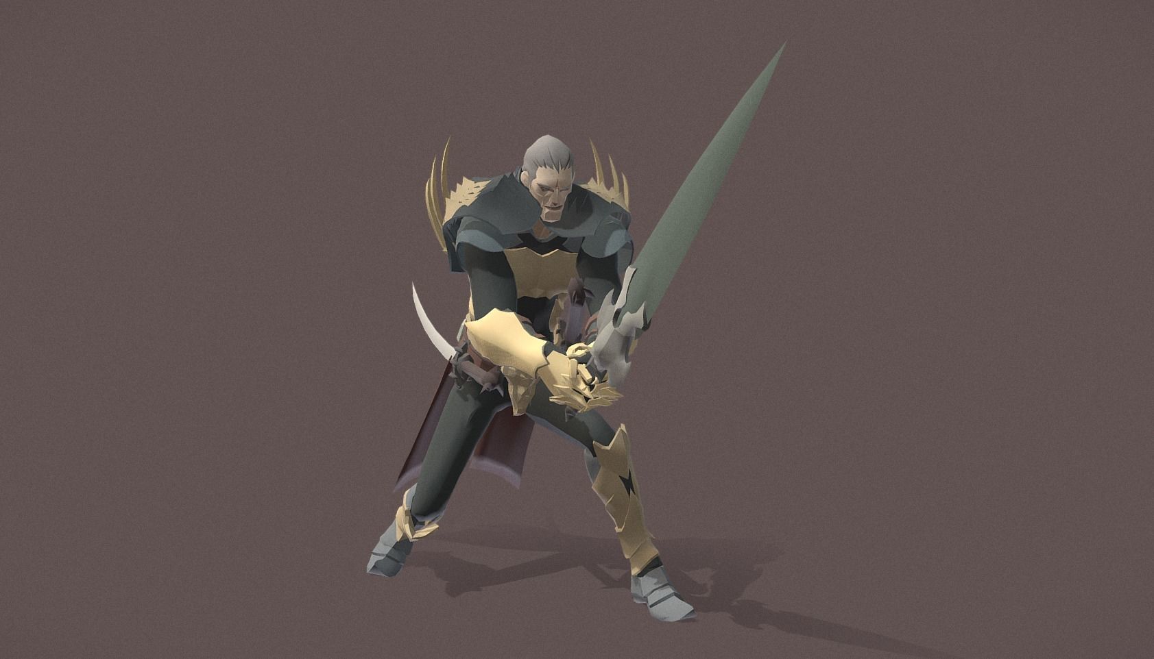 Polygon Art RPG - Grim Darkblade Low-poly 3D model_5