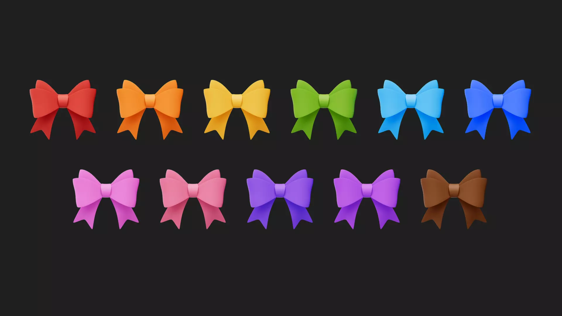 Cartoon Bow Low-poly 3D model_0