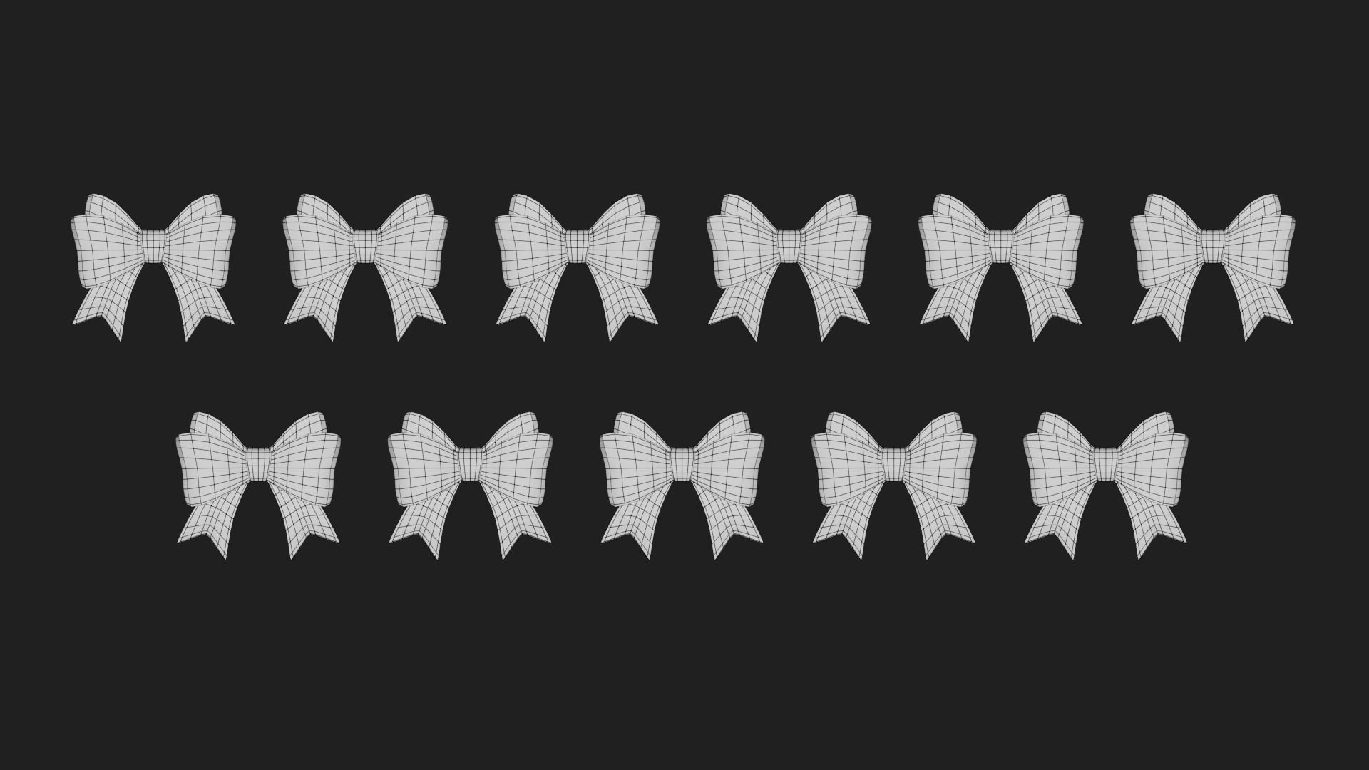 Cartoon Bow Low-poly 3D model_1