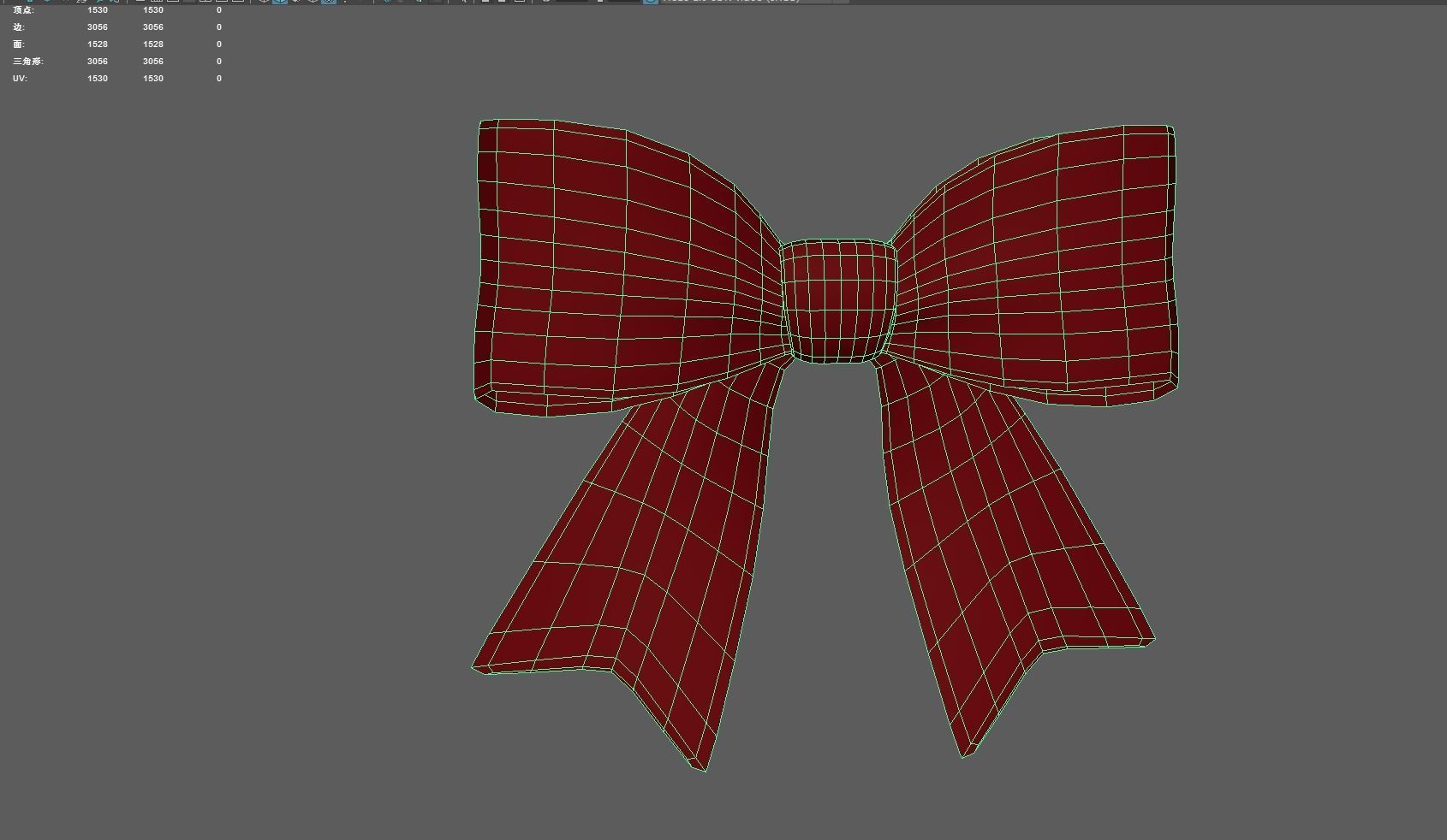 Cartoon Bow Low-poly 3D model_2