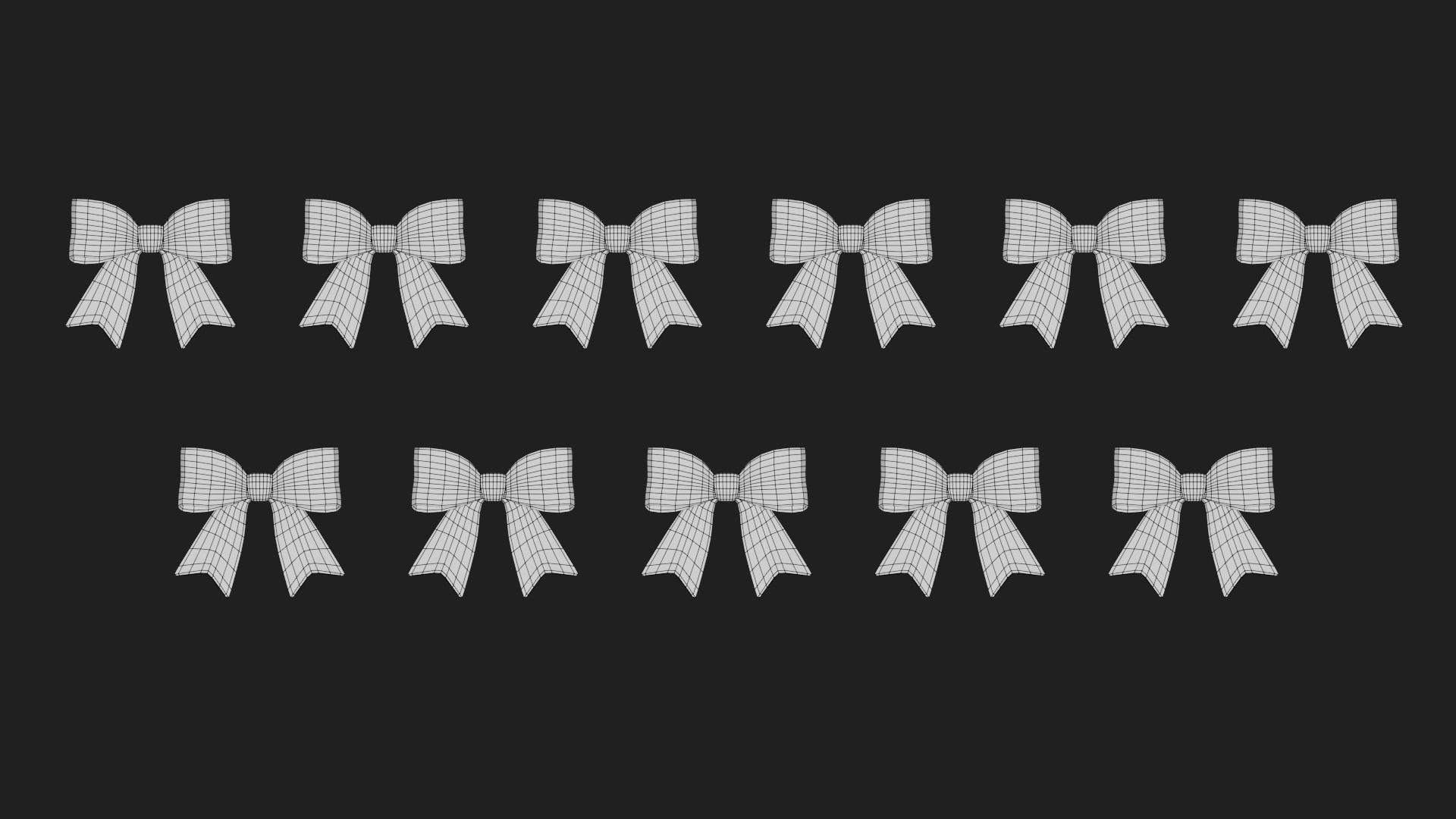 Cartoon Bow Low-poly 3D model_1