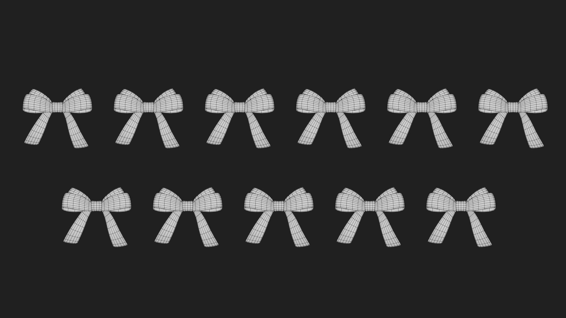 Cartoon Bow Low-poly 3D model_1