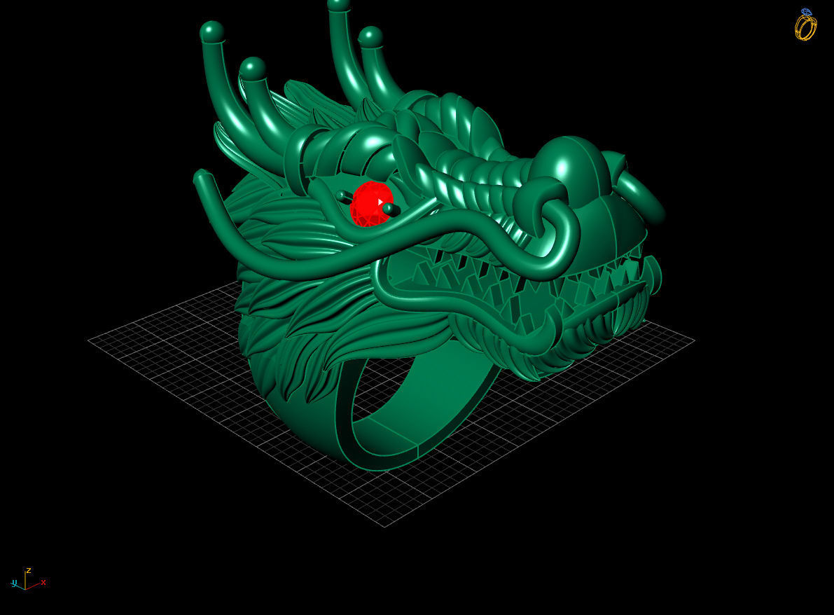 RING DRAGON 3D print model_2