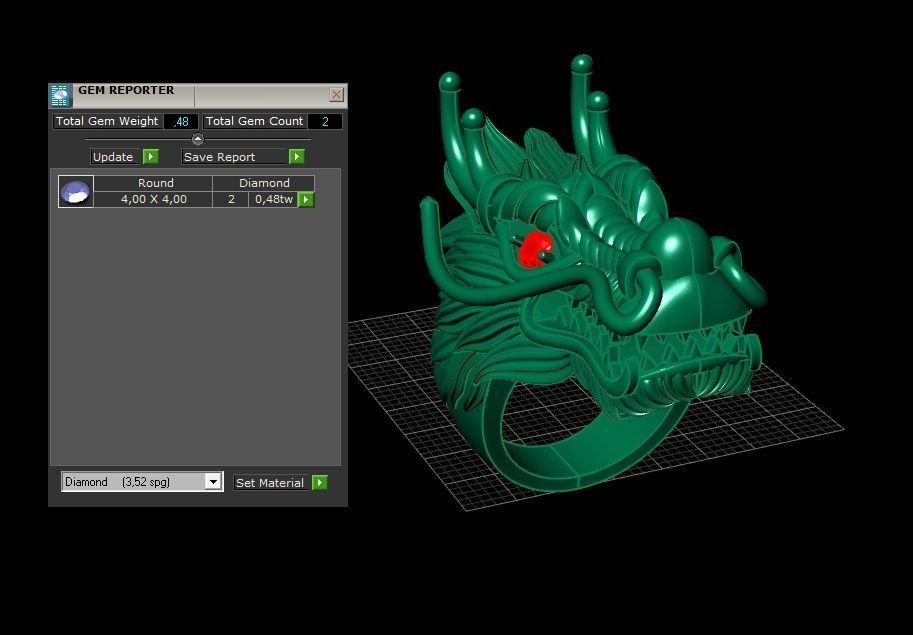 RING DRAGON 3D print model_3