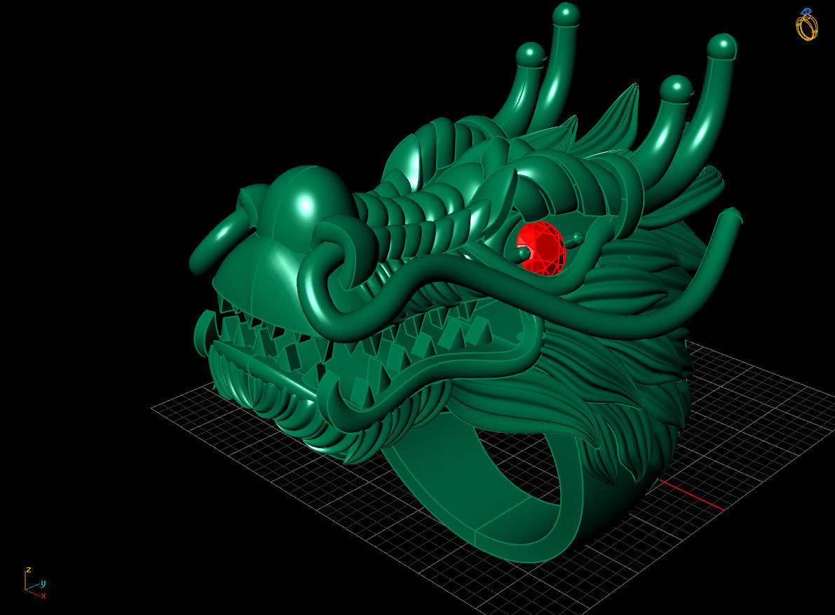 RING DRAGON 3D print model_1