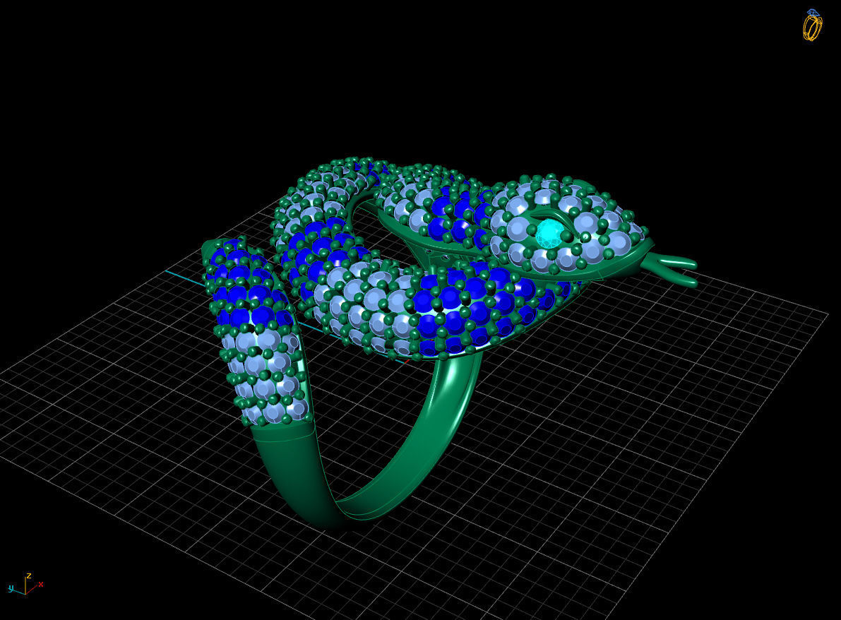 RING SNAKE 3D print model_2
