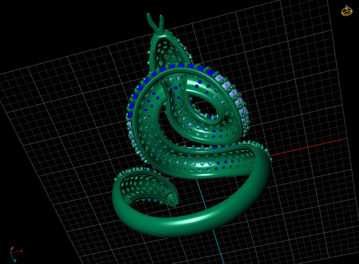 RING SNAKE 3D print model_1