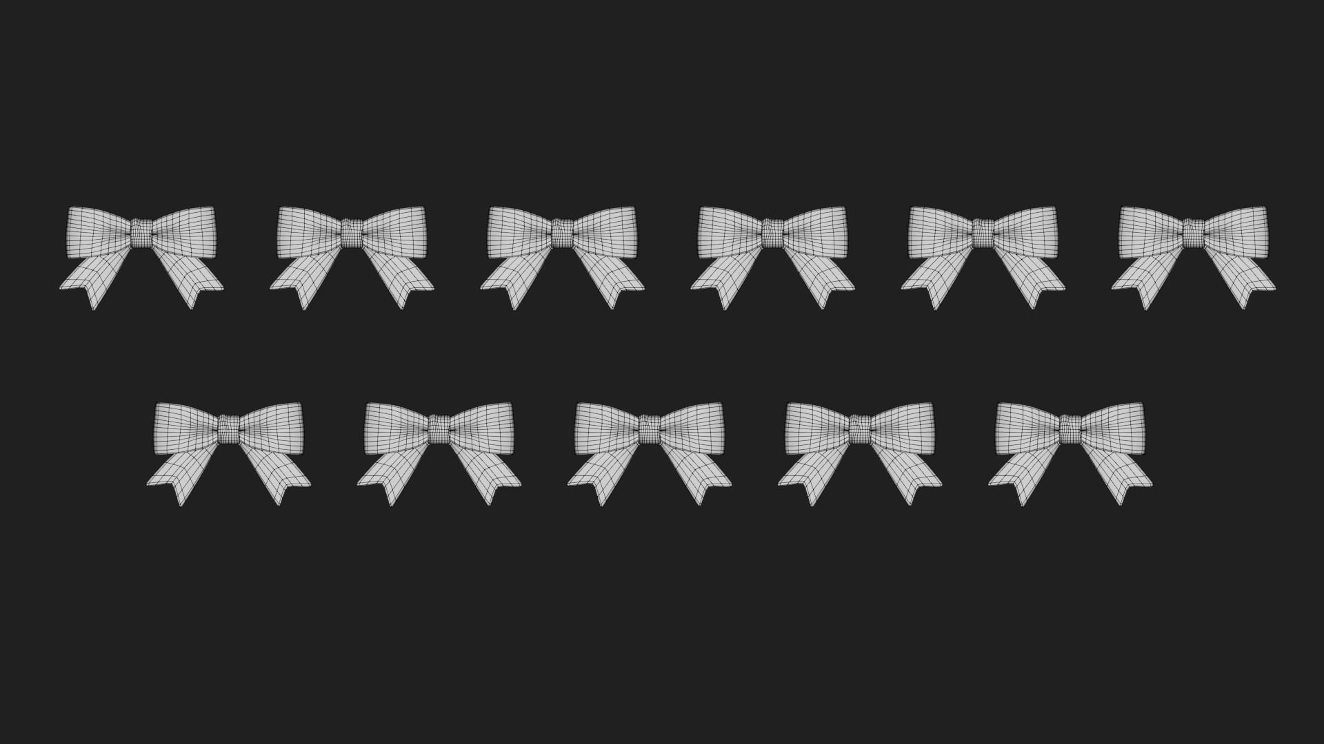 Cartoon Bow Low-poly 3D model_1