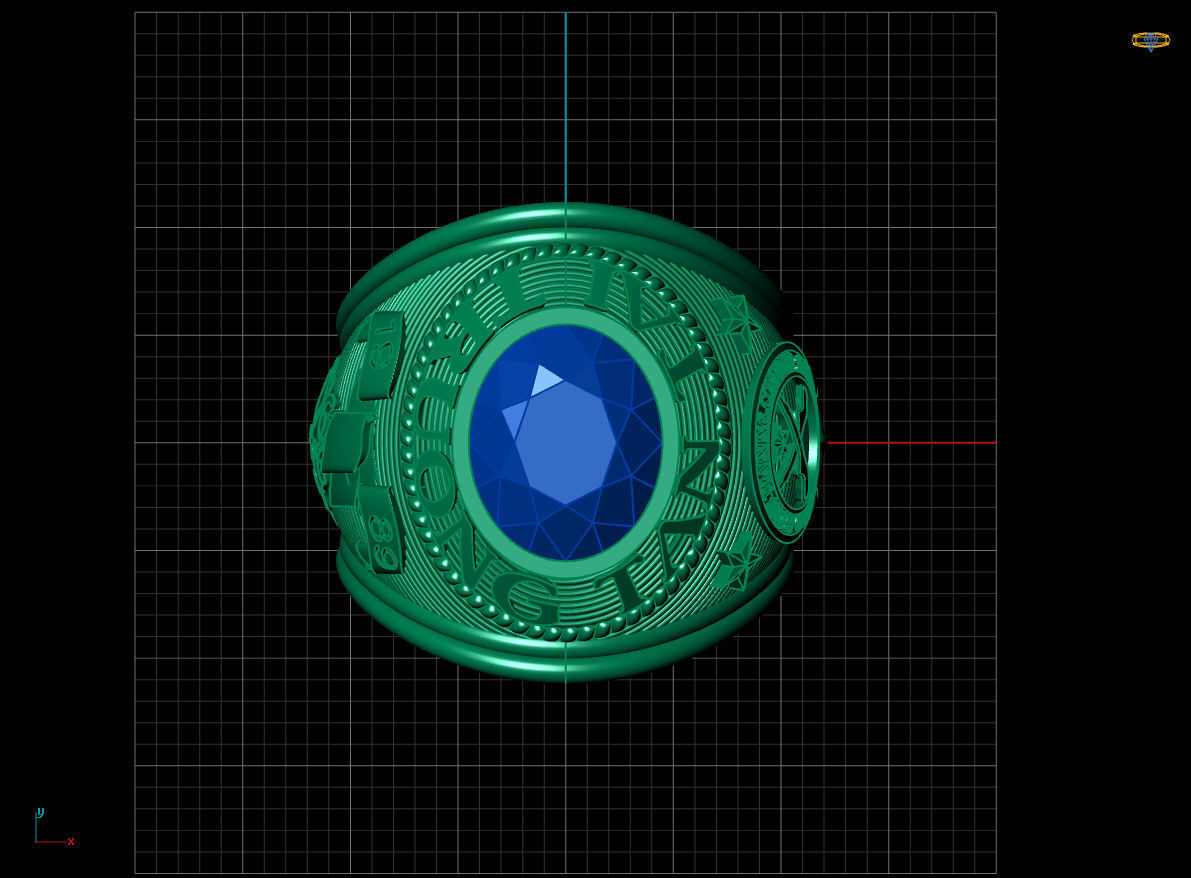 RING ARMY USA 3D print model_3