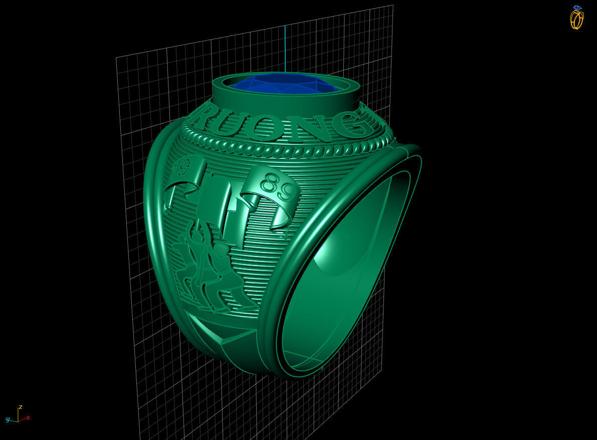 RING ARMY USA 3D print model_2