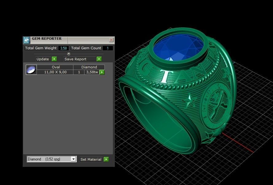 RING ARMY USA 3D print model_4