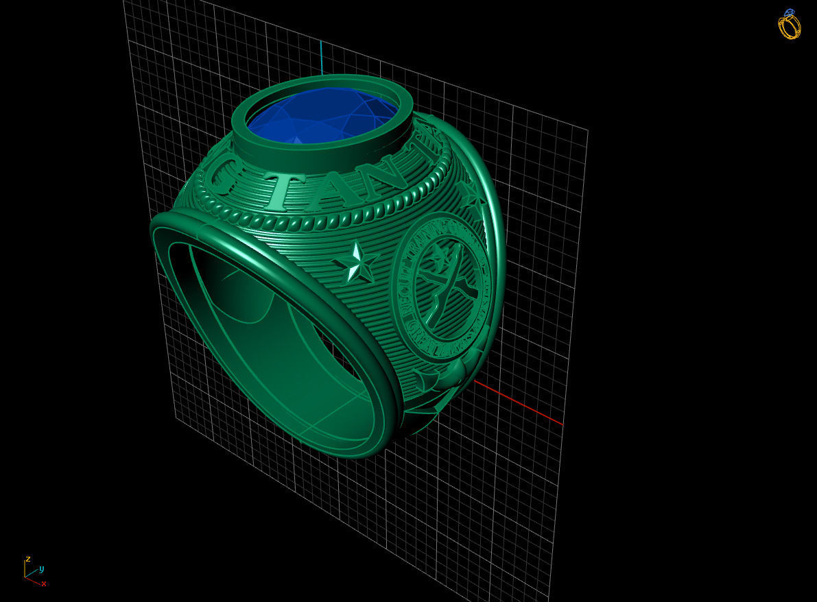 RING ARMY USA 3D print model_1