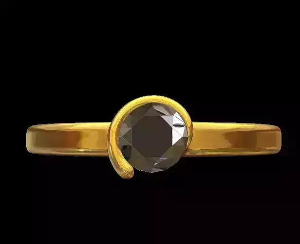 Unique Engagement Solitaire Ring