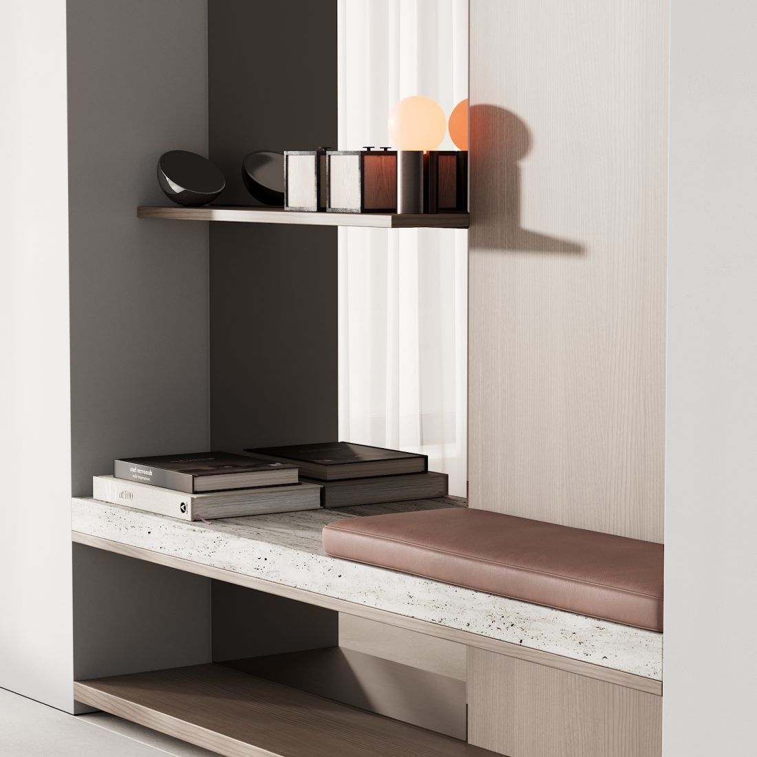  hallway zone 01 minimal wood japandi 01 3D model_3