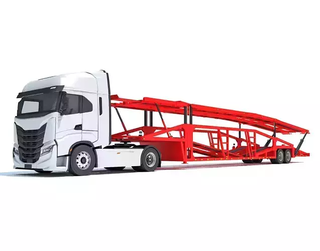 Car Transporter Semi Truck 3D model