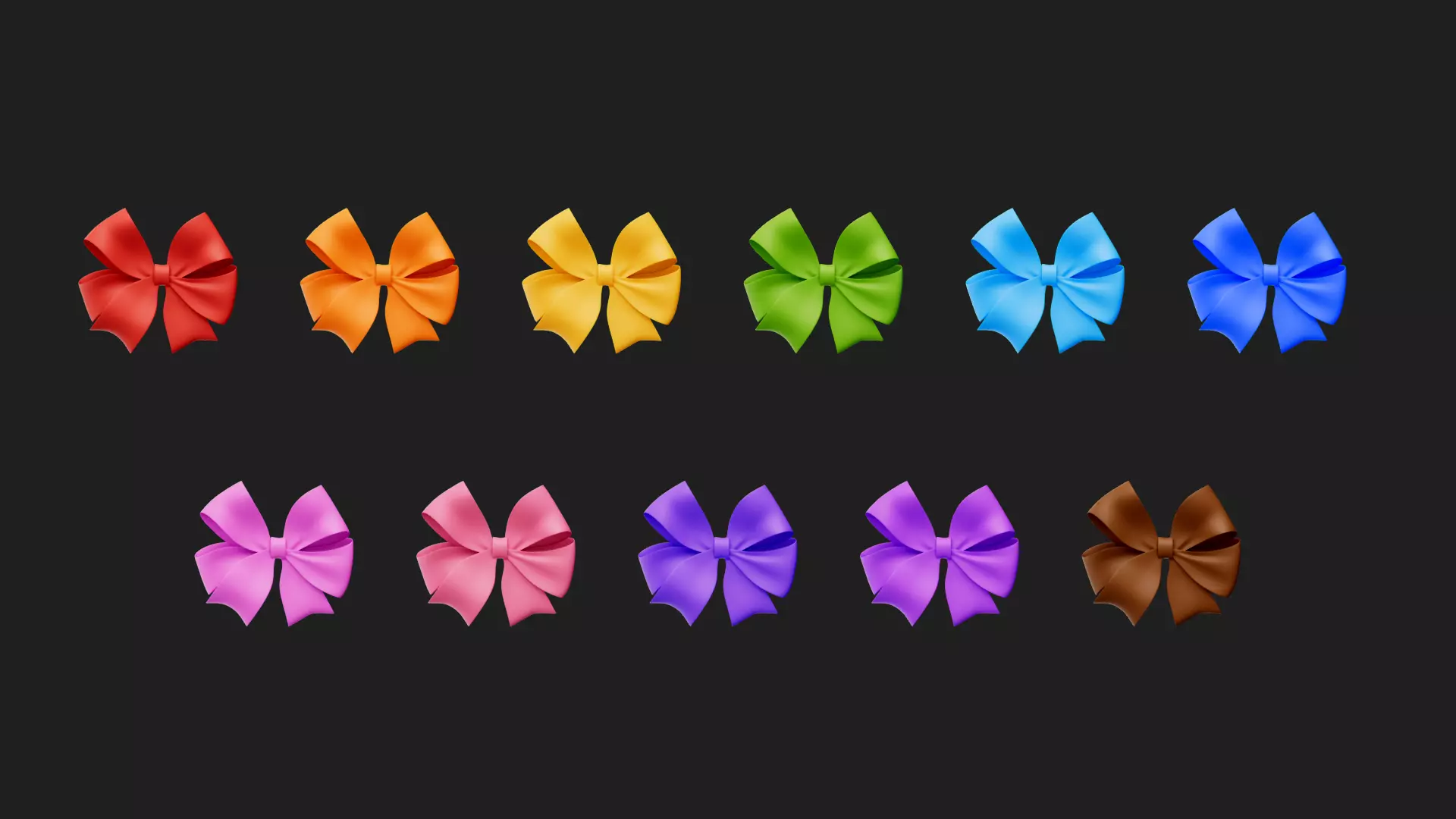 Cartoon Bow Low-poly 3D model_0