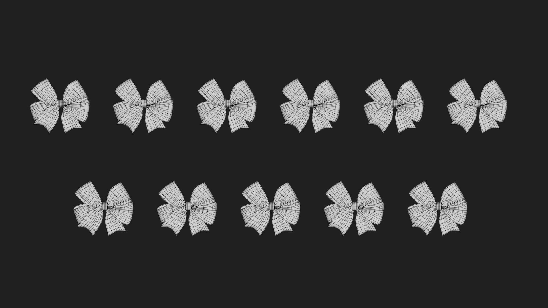 Cartoon Bow Low-poly 3D model_1