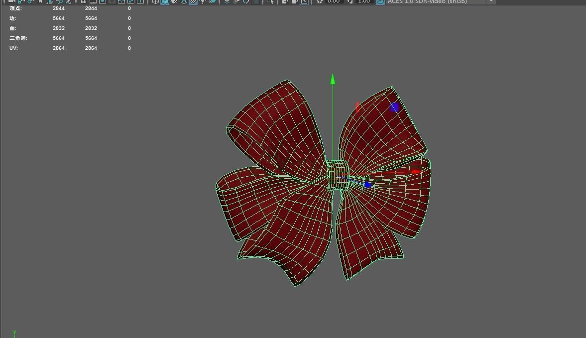 Cartoon Bow Low-poly 3D model_2