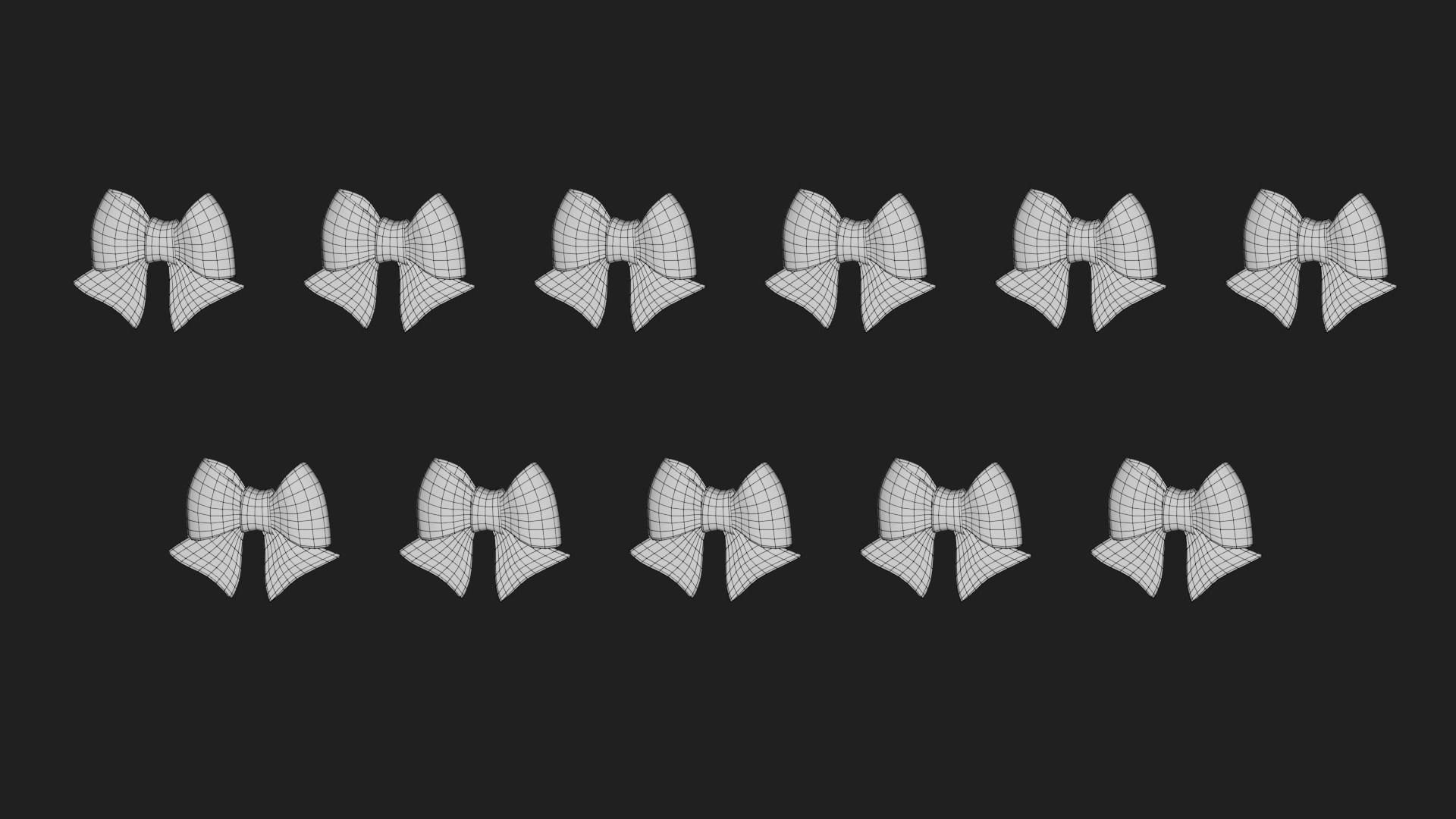 Cartoon Bow Low-poly 3D model_1