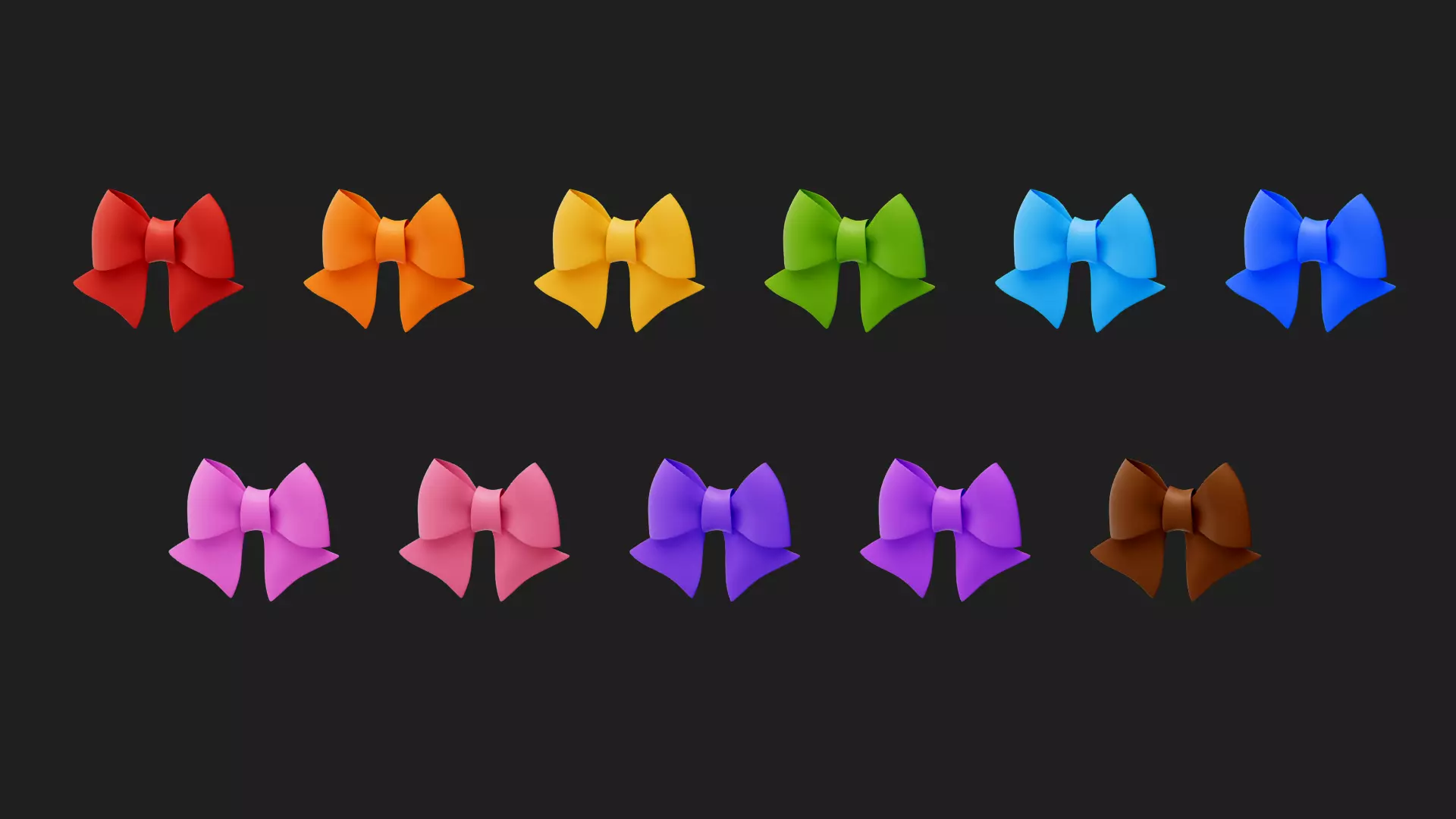 Cartoon Bow Low-poly 3D model_0
